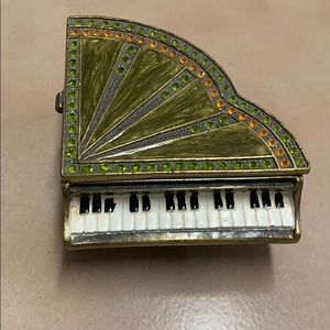Rucinni Green Grand PIANO Swarovski Trinket Box•
